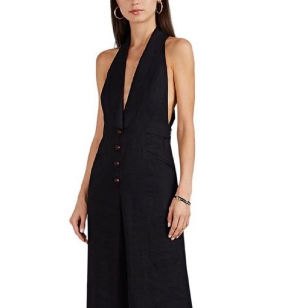 Zimmermann Barneys corsage linen jumpsuit